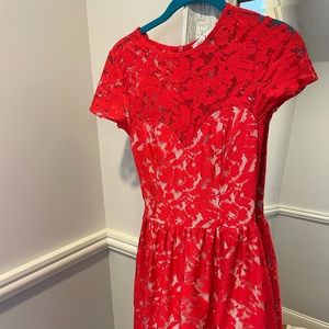 Red lace dress size 0